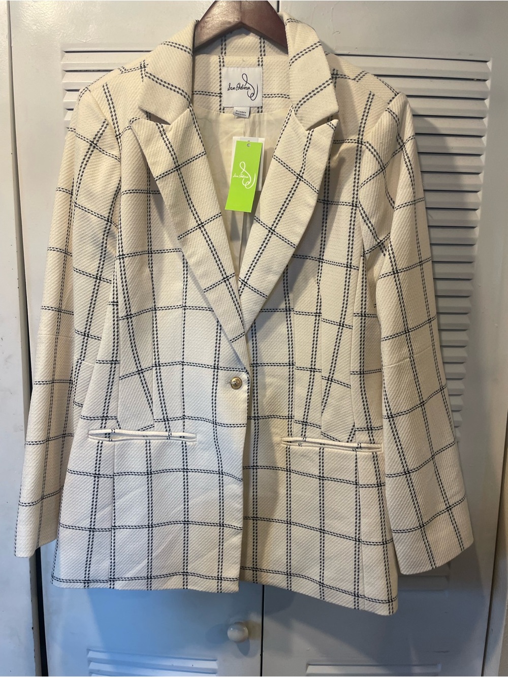 Sam Edelman Cloud Dancer Maddy Plaid Jacket